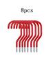 3-12Pcs Heavy Duty Bike Hook Black And Red Multi Purpose Metal Screw Hooks For Ladders  Hoses Ropes Garden Tools  Farmhouse