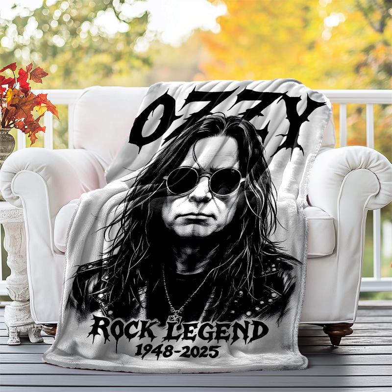 Ozzy Flannel Blanket Soft All-Season Throw, Design for Camping, Car Travel, Hiking Sofa, Bed, Office Perfect Gift for Parties