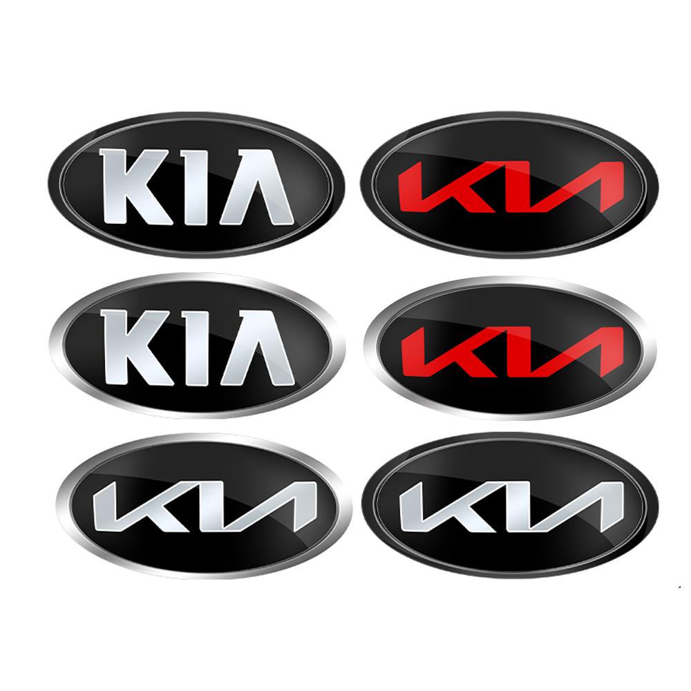 AABJA1 KIA KN Emblem Car Front Hood Rear Trunk Badge Sticker Accessories For KIA Sportage Ceed Sorento Cerato Optima Picanto Rio Soul
