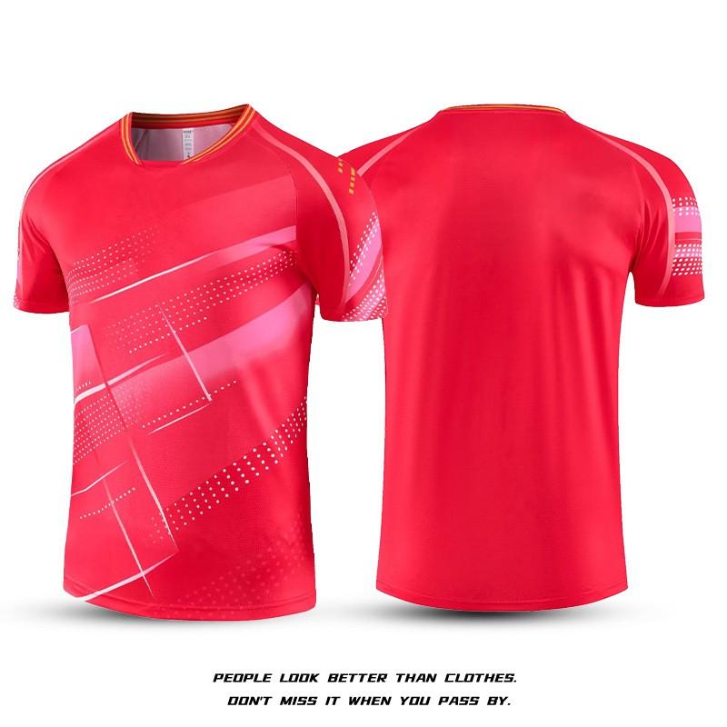 Quick-Dry Badminton Set Men Women Sportswear Training Outfit Striped Gym Running Volleyball Tennis