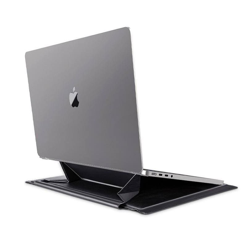 Slim Laptop Sleeve Case MacBook Pro Air 14 16 Inch Protective Inner Bag PU Leather Black Tan