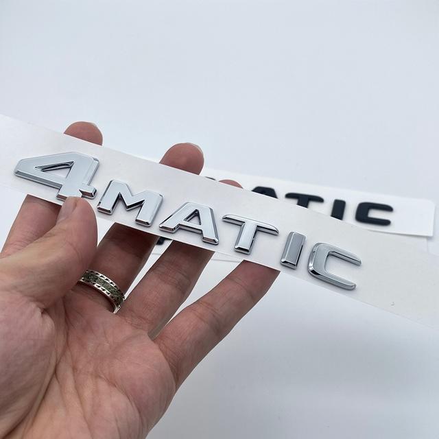 For Mercedes Benz A B C E G S ML SL CL GLA CLA Class AMG 4MATIC 4 MATIC Trunk Chrome Matte Black Letters Emblem Badge Sticker