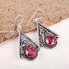 Pink Tourmaline 925 Solid Sterling Silver Earring, Handmade Gemstone Jewelry Earring, For Memorial Day
