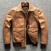 Летный костюм мужской первый слой воловья кожа натуральная кожа кожаная куртка лацкан короткая кожаная куртка осенне-зимняя куртка