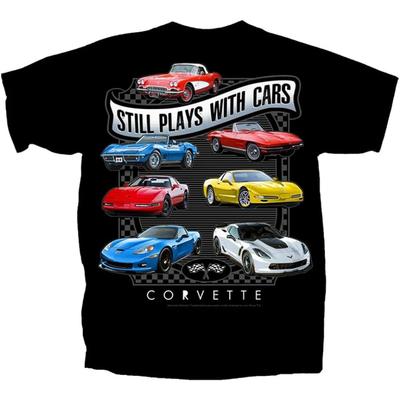 Футболка с надписью SR1 Performance Corvette Still Plays with Cars - Мужская футболка, поколения C1-C7