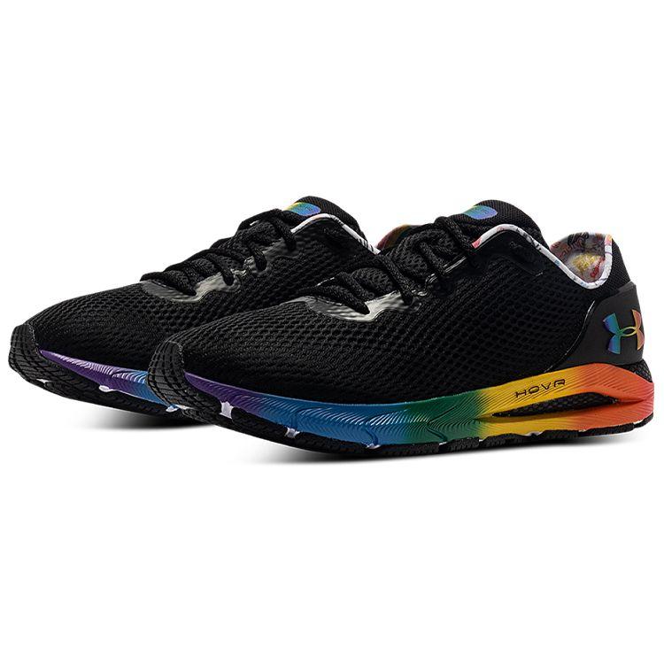 Under Armour HOVR Sonic 4 Pride CN Casual Comfortable Durable Breathable Low Top Training Running Shoes Men Sneaker Black 3025209-001