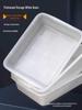 Большой белый прямоугольный пластиковый таз пищевого класса – Утолщенный лоток для аквакультуры, без крышки