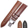 Watchband 18mm - 24mm Genuine Leather Watch Band Strap Brown Black High Quality Watchbands Bracelet Clasp Accessories