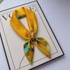 New Hundred Hundred Satin Letter Print Neckerchief 70×70 Silk Scarf Small Square Scarf High Sense of French Scarf