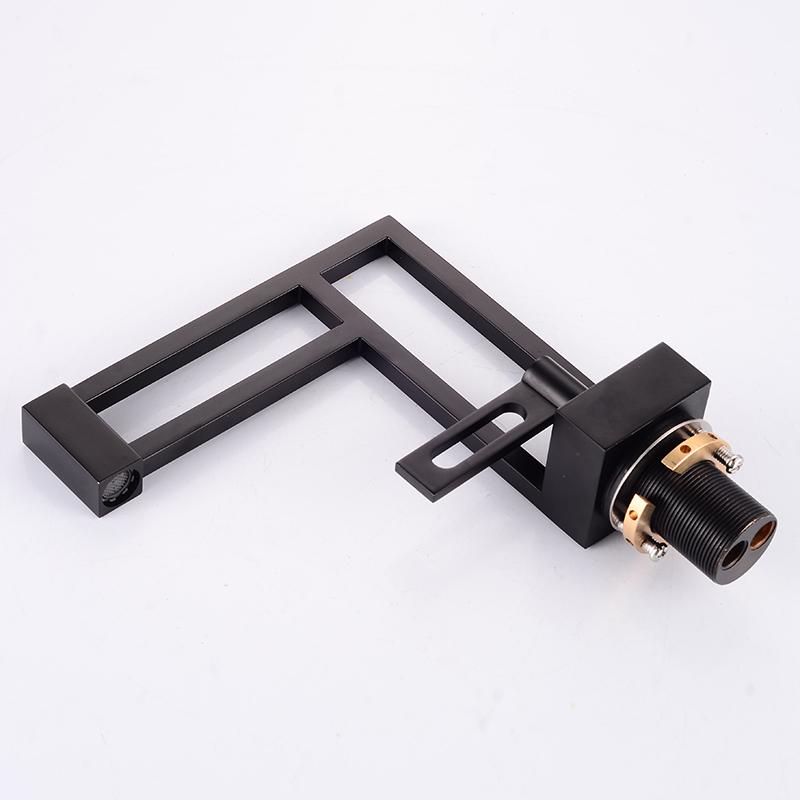 BAKALA Современные смесители для раковины Черные смесители для раковины Латунные смесители для ванной комнаты Квадратный смеситель для раковины Черный смеситель для раковины Холодная и горячая вода