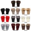 Half Finger Keep Finger Warm Faux Rabbit Hair Gloves Warm Mittens Knitted Gloves Thicken Warm