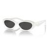 Prada Side Logo Irregular Shape Sunglasses Women sunglasses White PR26ZS17K08Z