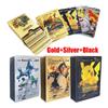 54Pcs Pokemon Cards Gold Black Silver Spanish French English Vmax GX Charizard Pikachu Rare Collection Battle Trainer Card Toys