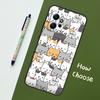 Funny Cute Cats Case For Xiaomi Redmi Note 12 11 10 8 9 Pro 9S 10S 11S 12S Cover For Redmi 12 9C 10C 12C