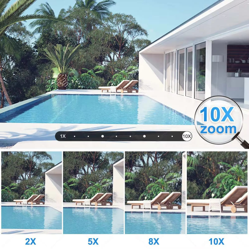 5K 10MP Wifi IP камера 10-кратный зум с двумя объективами наружная PTZ камера безопасности автоматическое отслеживание умный дом CCTV камера 360° видеонаблюдение