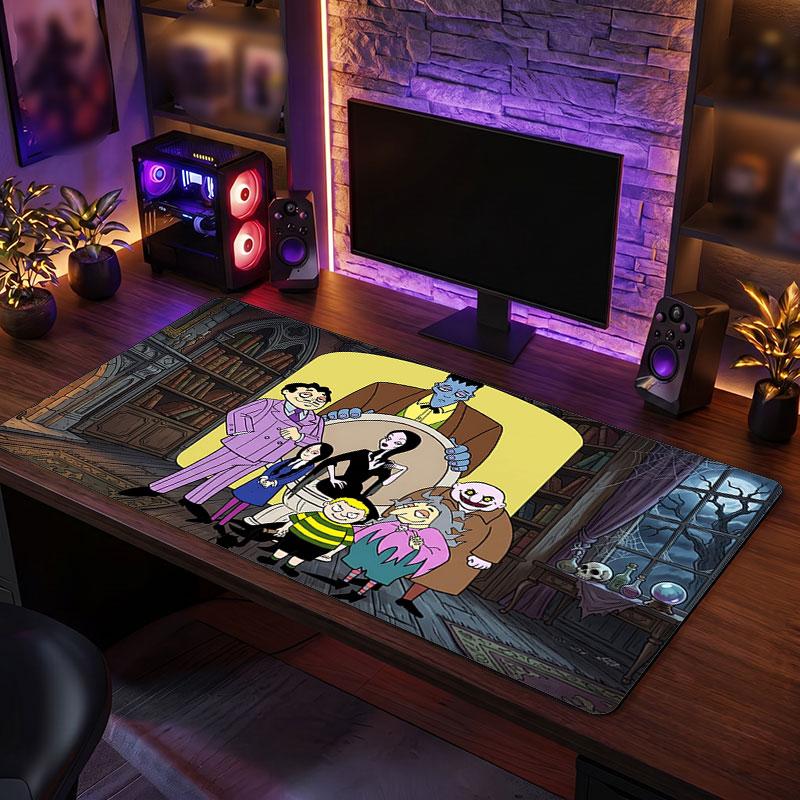 Big Mouse PadThe Addams Family Extended Soft Desk Mat Gaming Office Computer Table Decor Mat