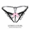 Japanese Style Pearl Open Crotch Lace Thong Panties - Cute, Transparent, Low Waist, Hollow Out Design