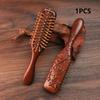 Golden Silk Sandalwood Narrow Air Bag Comb Gua Sha Scalp Massage Comb Quality Hair Comb