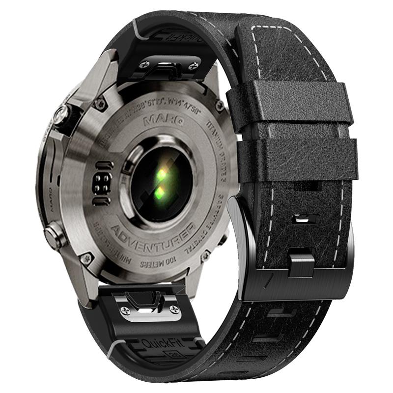 22 26 мм Силиконовый кожаный ремешок для Garmin Enduro 3 2 Быстросъемный ремешок для часов для Fenix8 Pro 7X 6 5X Plus Tactix8 Спортивный браслет