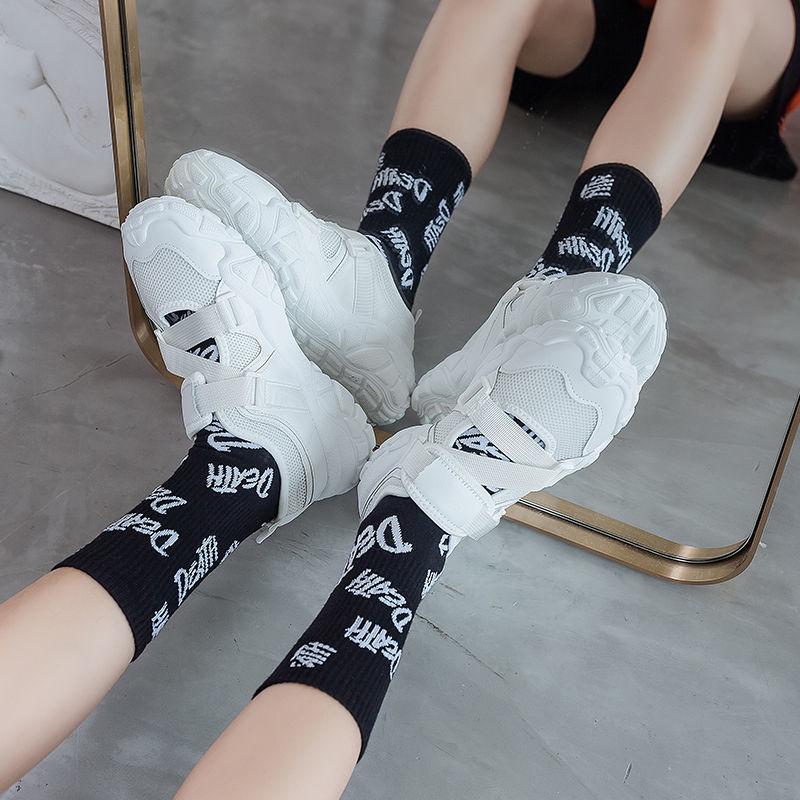 Lolita Skateboard Cotton Socks Women Cute Pattern Hip Hop Crew JK Socks Funny Novelty White Socks Cool Harajuku Designer Socks