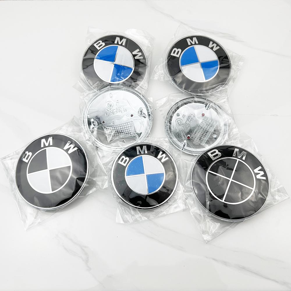 2Pcs 74mm 82mm Vehicle Front Rear Logo Decorative Housing Kit For BMW E61 F90 F07 F11 F18 Series