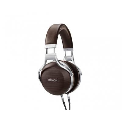 Denon Наушники AH-D5200, герметичные, динамические, совместимые с высоким разрешением, деревянный корпус AH-D5200EM, цвет зебры