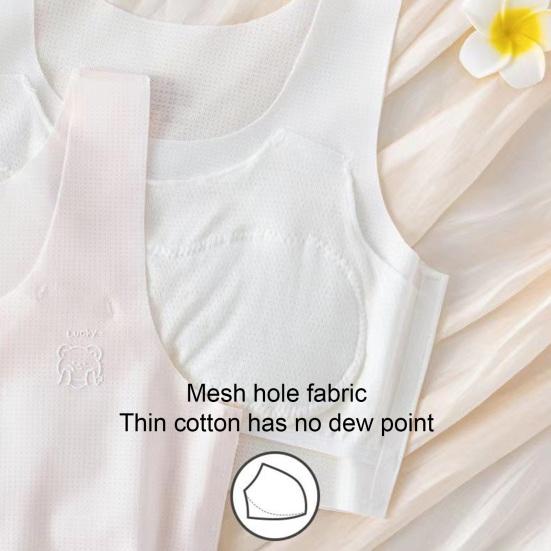 Girl Development Period Bra with Wide Elastic Straps Seamless Breast Support And Coverage No Steel Rings High