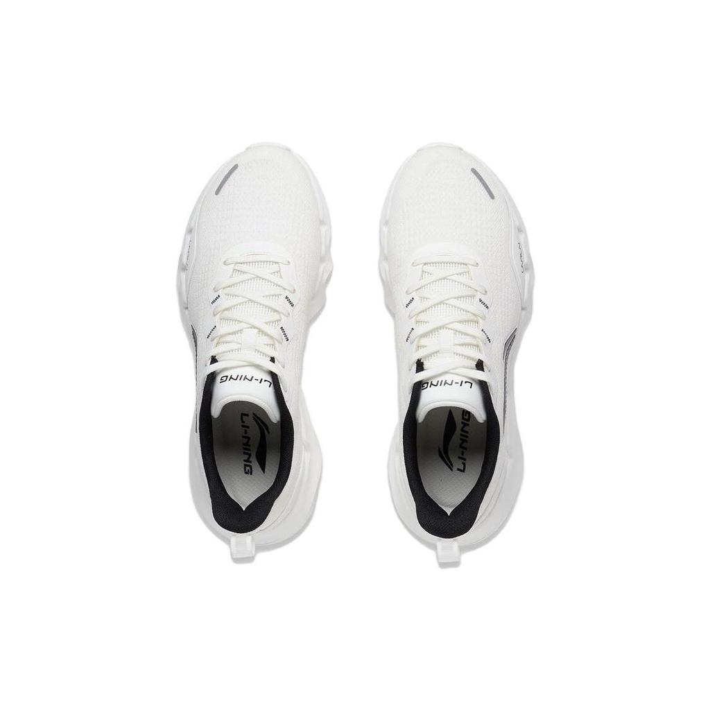 Li-Ning Dynamic Non-Slip Breathable Shock Absorbing Low-Top Running Shoes Men Sneakers White Black ARST045-3