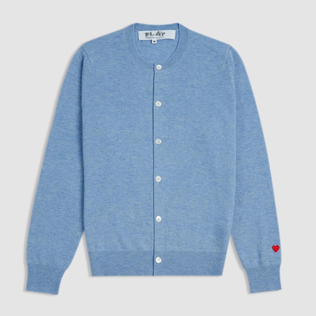 Women's Slim Fit Japanese-Style Wool Cardigan with Embroidered Peach Heart