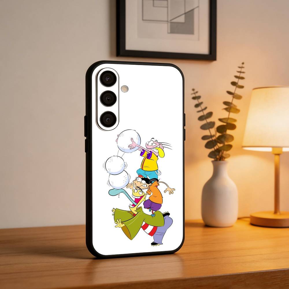 Funny Cartoon E-Ed E-Edd n Eddy  Phone Case For Samsung  A73,A21s,A22,A31,A32,A52,A53,A71,A80,Soft Black Shell