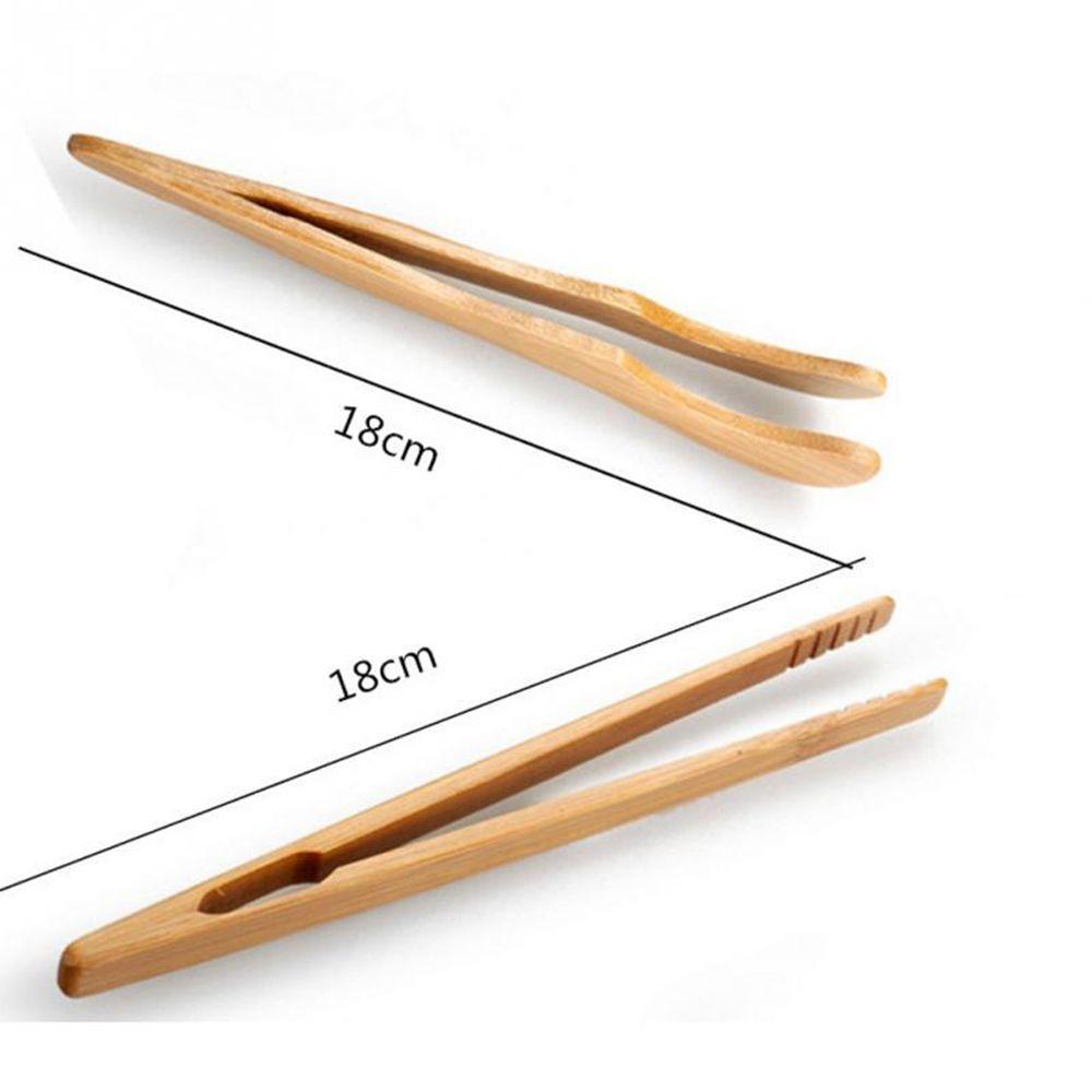 Gadget Food Toast Bacon Sugar Kitchen Tool Tweezer Tea Tongs Salad Clip Bamboo Wood