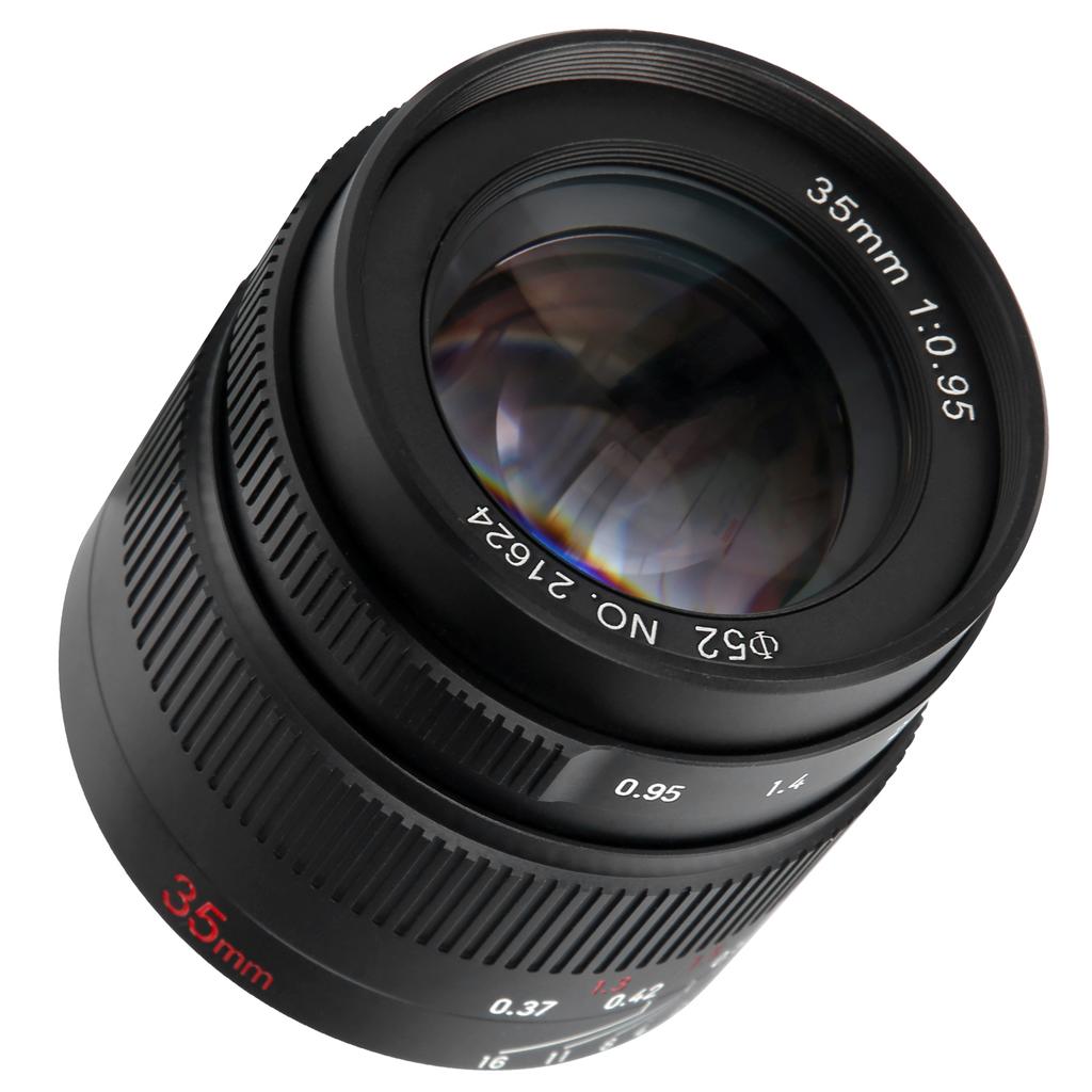 7Artisans 35mm F0.95 Large Aperture Portrait Manual Prime Lens for M43 Mount Camera