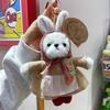 Rabbit Family Bunny Keychain with Clothes Plush Rabbit Key Ring  Jewelry Gifts