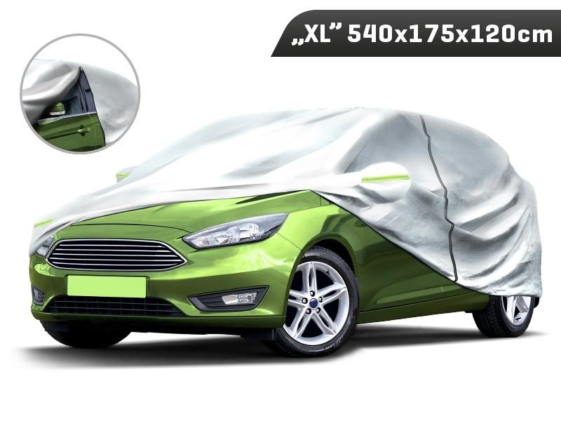 Car Cover "XL" 540x175x120 Cm, 3-layer, Reflectors, Zipper On the Door