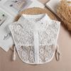 Women Lace Hollow Out Detachable Collar Removalbe Blouse Half Shirt Women Fake Collar Faux Cols False Collar Accessories