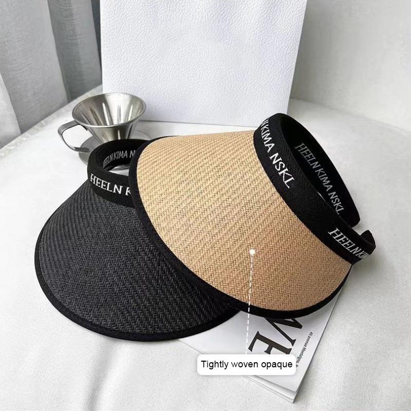 Женская соломенная шляпа с широкими полями и солнцезащитным козырьком, летняя кепка с защитой от ультрафиолета для путешествий на пляж