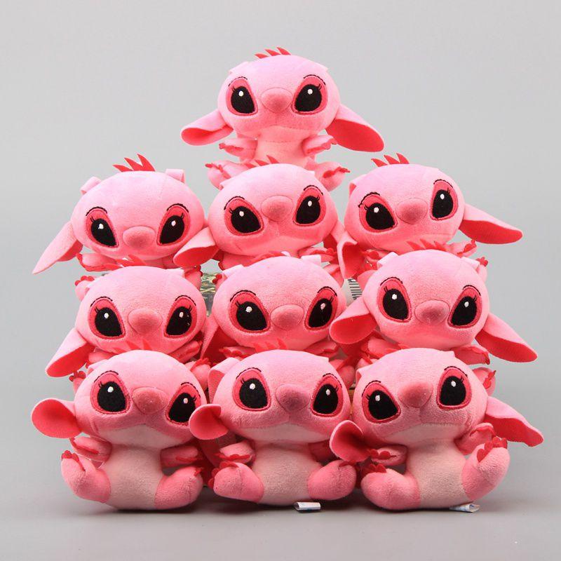 Kinds 2 Lilo And Stitch Plush Toy Hanging Key Chain Hanger Doll Pendant Mini