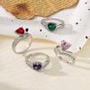 New V-shaped Diamond-set Love 4-color Jewelry, Simple, Fashionable and Versatile Women's Ring