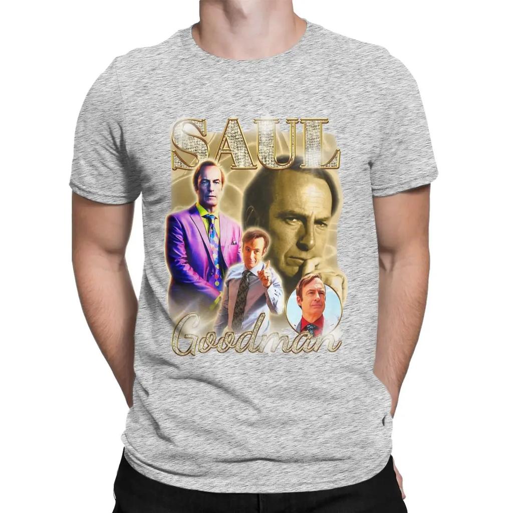 Saul Goodman Vintage Better Call Saul Jimmy T-Shirts for Men 100% Cotton Tees Crewneck Short Sleeve T Shirts Plus Size Clothes