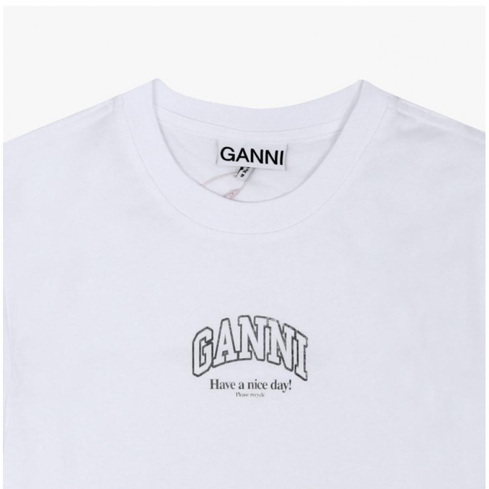 Ganni Женская футболка eSSenTial с логотипом A1050057 151