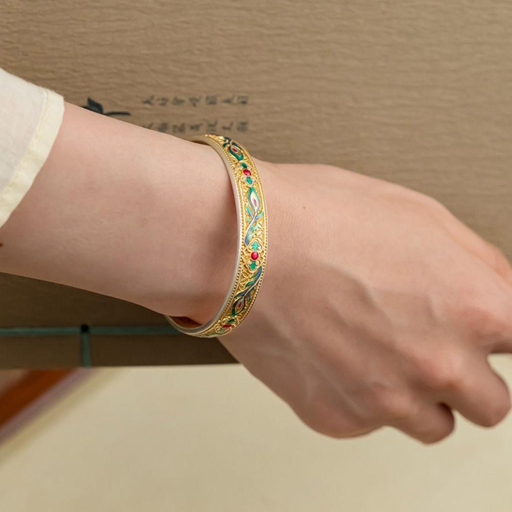 Традиционный женский браслет на руку Классический китайский браслет-перегородчатая эмаль Ювелирные изделия