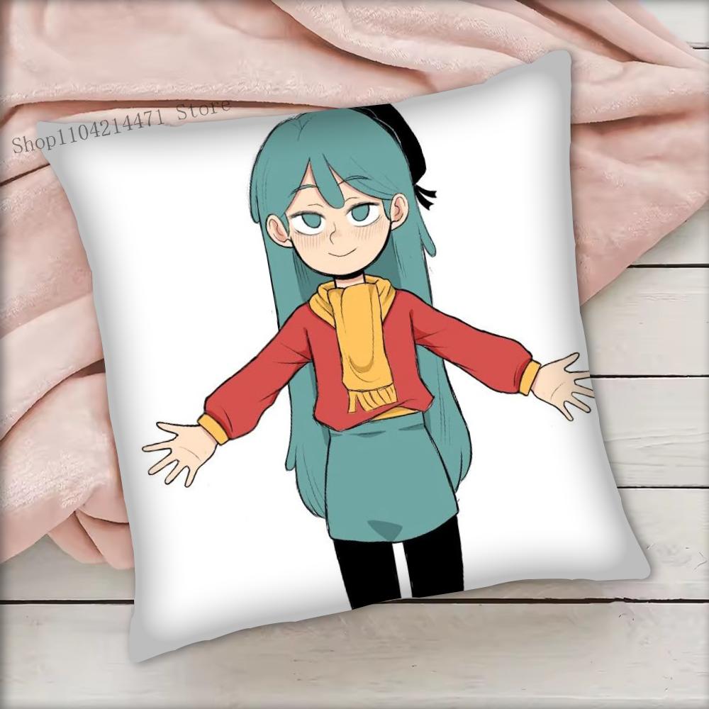 1 шт. H-Hilda Мультяшная девочка Наволочка Квадратная Спальня Диван Досуг Комфортная Подушка Автомобиль Гостиная Украшение для дома