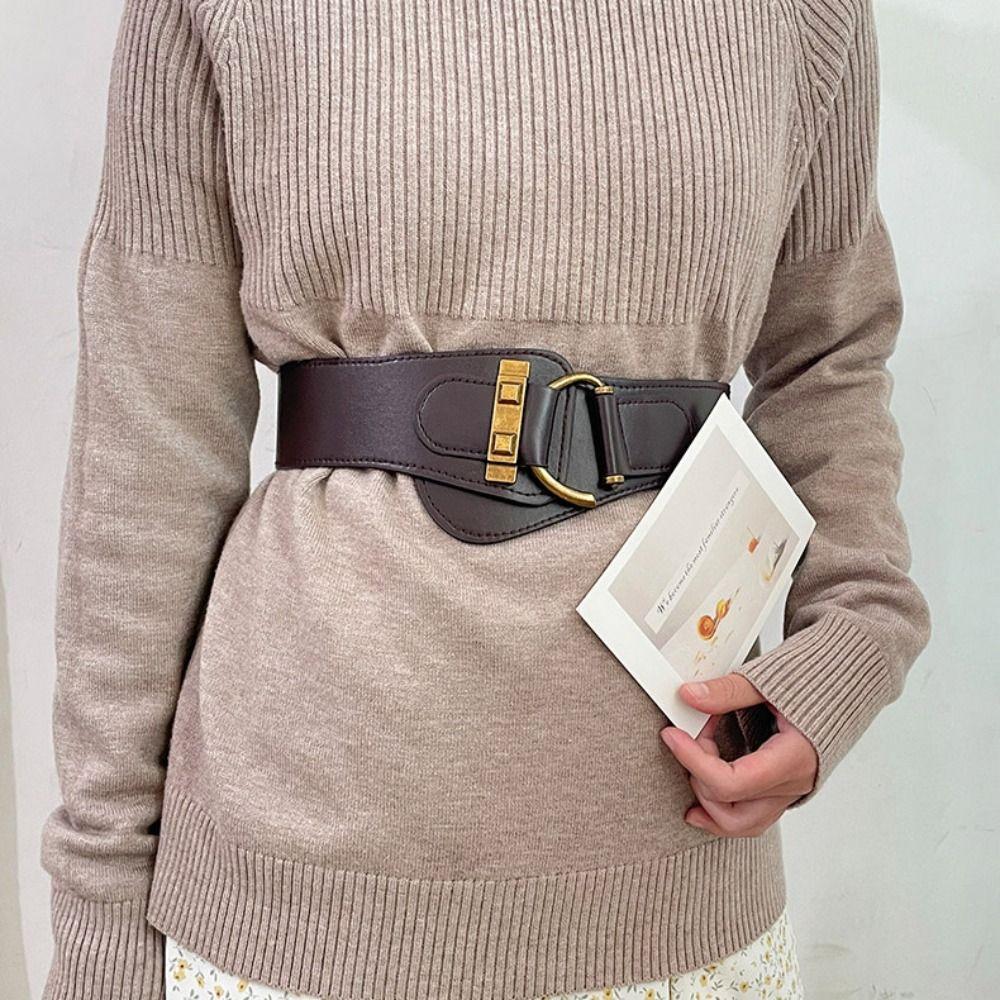 Alloy Buckle Waist Belt Waist Belts For Wome Fashion Wide Belts Dress