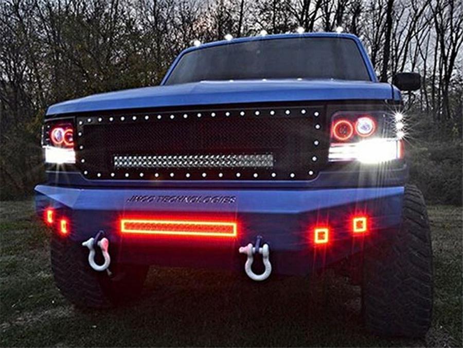 Пара 3x3 дюйма 24 Вт Точечные Кубические Поды Светодиодная Рабочая Световая Балка с RGB Ангельскими Глазками