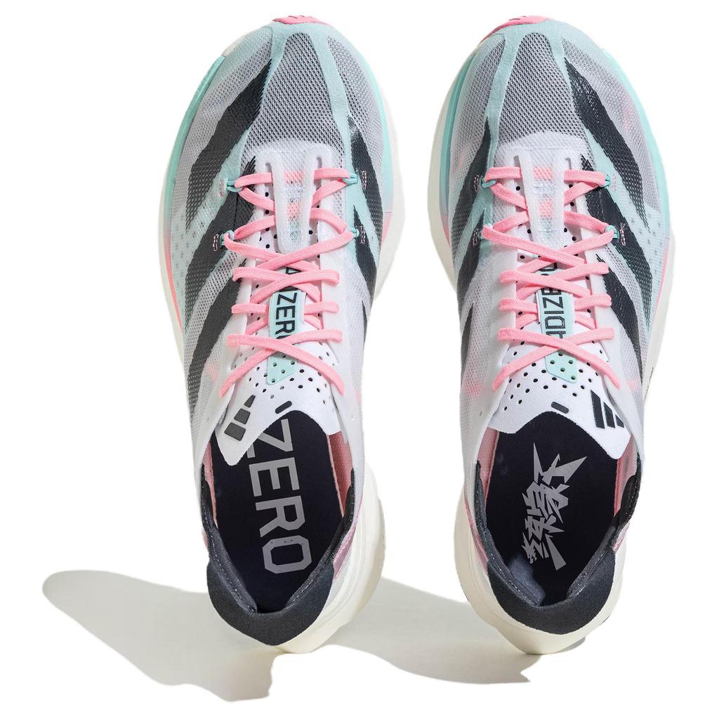 adidas Adizero Adios Pro 3 Удобные Универсальные Кроссовки с Низким Верхом Унисекс Кроссовки для Бега Белый Серый JR2730