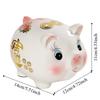 Ceramic Piggy Money Bank Good Luck Golden Beans Container Pig Coins Saving Box  Home Decor
