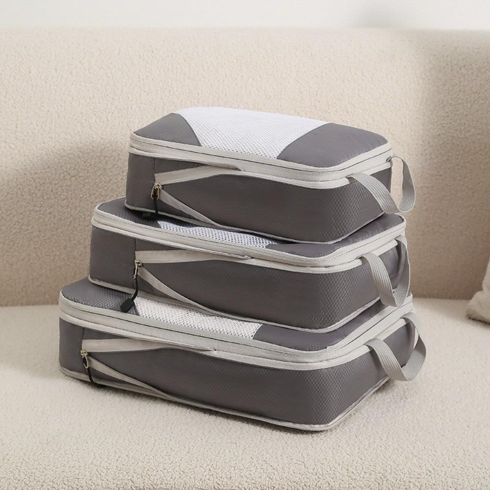 3pcs Extensible Travel Compression Bags Large Capacity Luggage Organizer Clothing Sorting