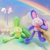 Jinnew Dopamine Pink Bunny Plush Keychain With Cute Doll For Bag Decor And Gift