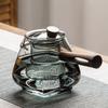 Transparent Glass Teapot Wooden Handle Single Pot Tea Kettle Filter Pot Tea Infuser Boiling Teapot Teas Brewing Utensils Teaware