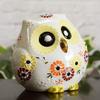 Сова Кутани цветок Фэн удачный подарок на день рождения статуэтка, керамика, посуда, сова, композиция, Шуй, удача, талисман,